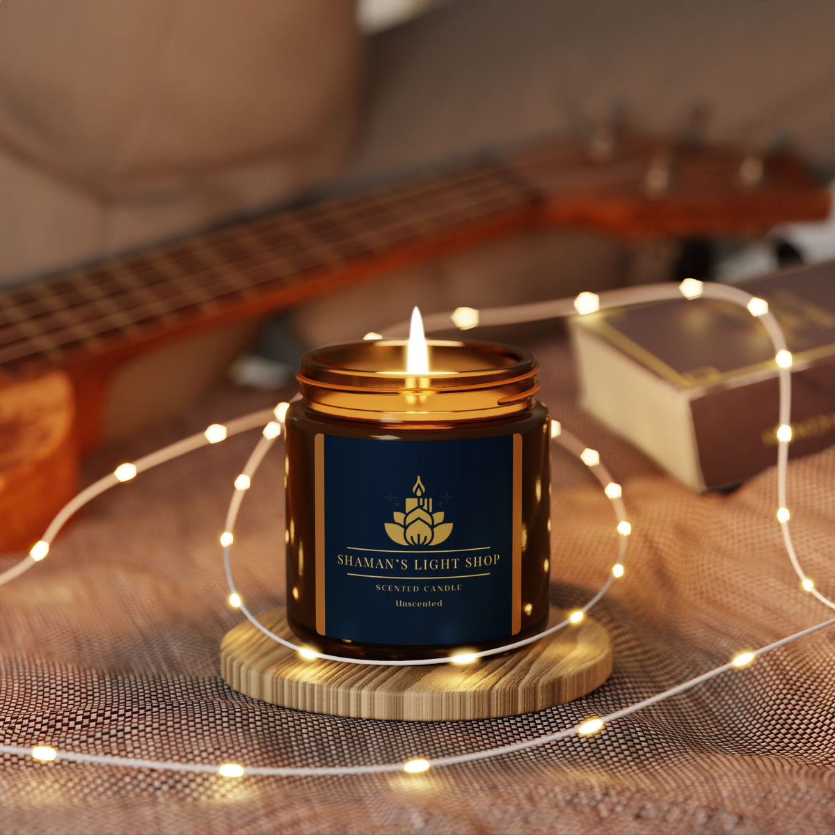 Unscented Soy Candle (Amber Jar)