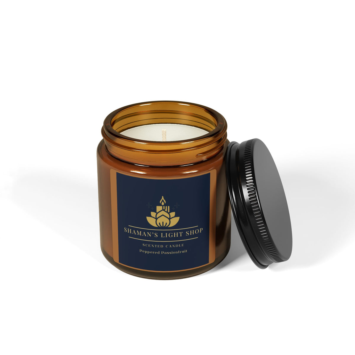 Peppered Passionfruit Scent  - Amber Jar Soy Candle